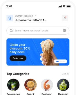 iOS app interface