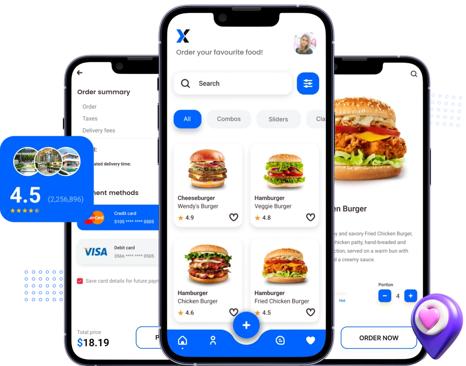 Screenshots of Food Delivery Solution