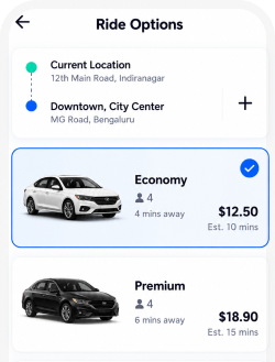 Android app interface