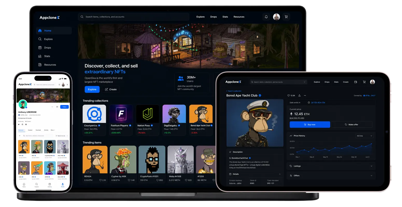 OpenSea Clone Script screen-shot